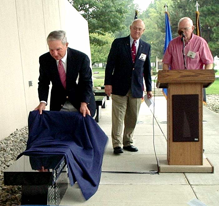 Unveiling the Memorial Bench.